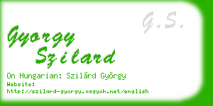gyorgy szilard business card